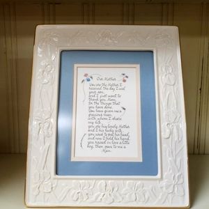 Lenox China Picture Frame Iris 8" x 10" Gold Edge ~ VINTAGE